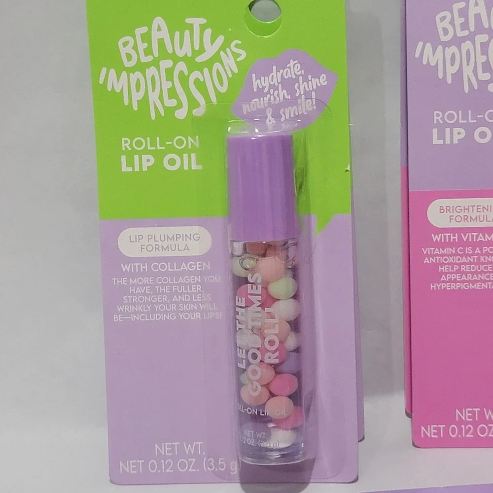 Beauty Impressions 11pc Lip Care Set Roll-On Lip Oils & Squalane Lip Balms NEW
